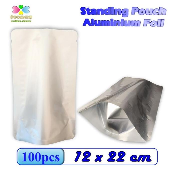 Jual Ready Standing Pouch Aluminium Foil 12 X 22 Cm Best Seller