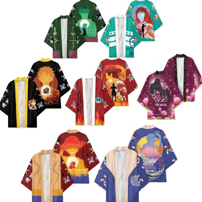 Jual Kostum One Piece Kimono Jepang Anime Jepang Jubah Cosplay Luffy