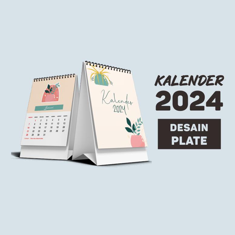 Jual Kalender Meja Aesthetic Desain Plate Viral Shopee Indonesia