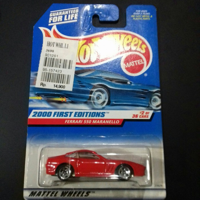 Jual MUST HAVE HOT WHEELS FERRARI 550 MARANELLO BLUE US CARD 2000