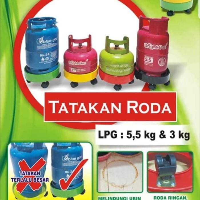 Jual Tatakan Besi Roda Lpg Blue Gaz Gas Kg Bright Gas Kg Tabung Melon