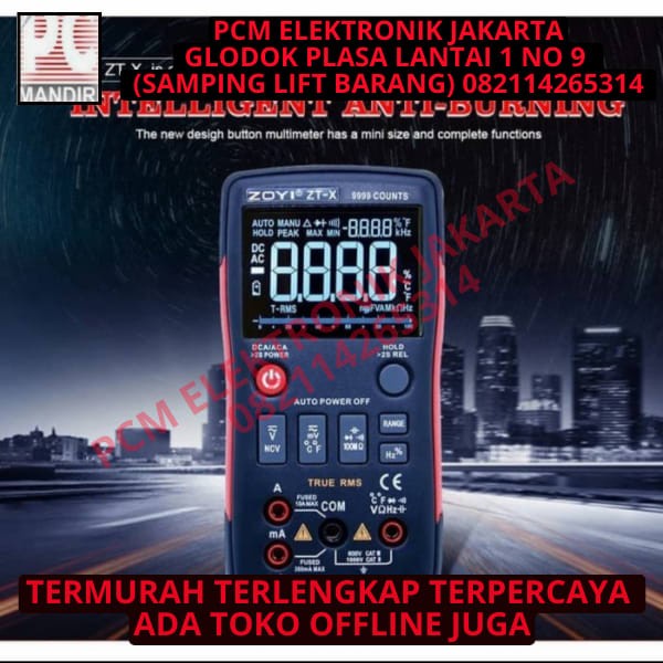 Jual Multimeter Digital Zoyi Zt X True Rms Bisa Ukur Suhu Auto Cts