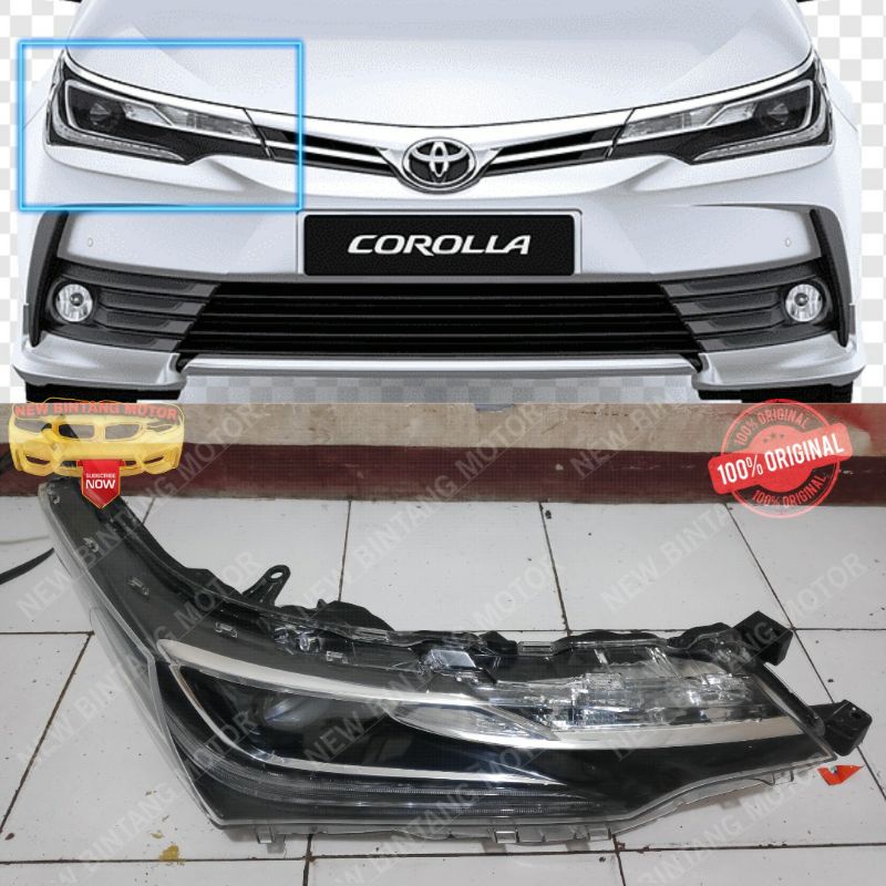 Jual Headlamp Toyota Corolla Altis 2017 2019 Original Satuan Shopee