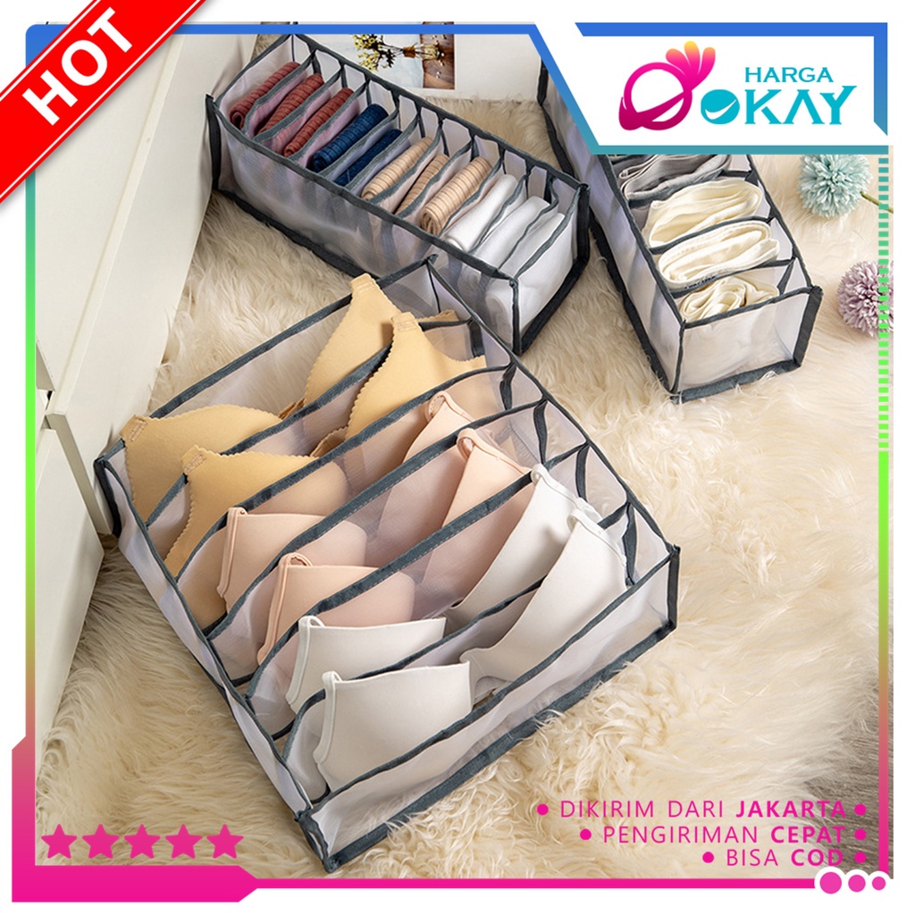 Jual HO Storage Box Organizer Celana Dalam Tempat Penyimpanan Kotak Bra