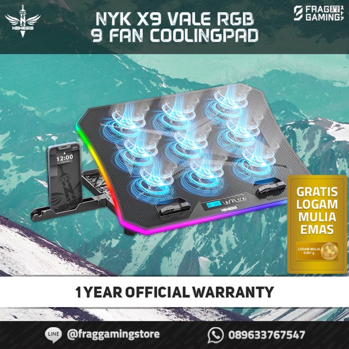 Jual Nyk X Vale Coolingpad Fan Rgb Phone Holder X X Vale Cooling