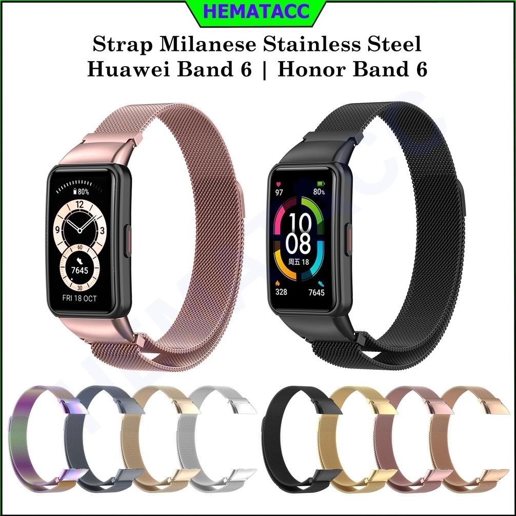 Jual TALI STRAP JAM HUAWEI BAND 6 HONOR BAND 6 STAINLESS STEEL TAHAN