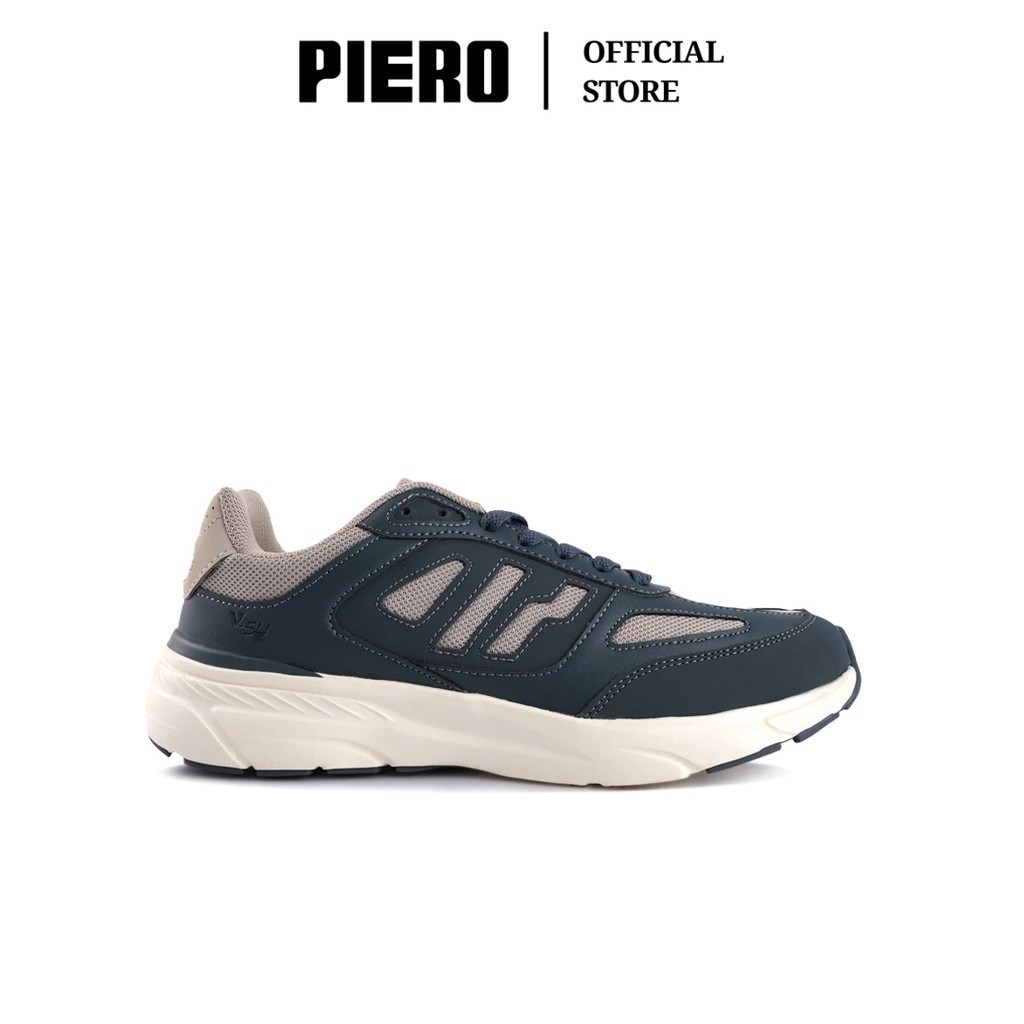 Jual Piero Sepatu Sneakres Pria Jogger V Dark Grey Off White Cream