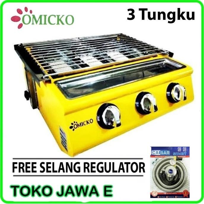 Jual KOMPOR PANGANGAN SOSIS BAKARAN SERBAGUNA OMICKO 3 Tungku Shopee