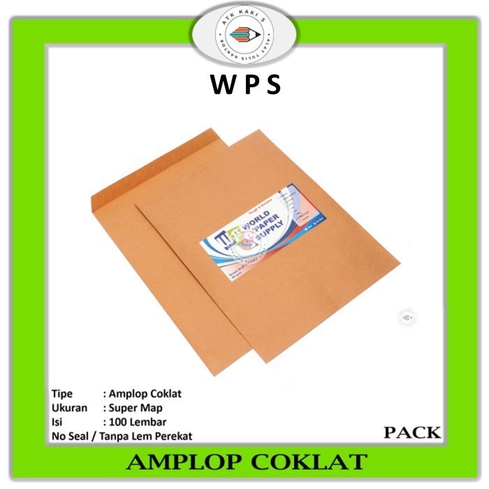 Jual Jual Khusus Gosend Amplop Coklat Ukuran Super Map Wps X