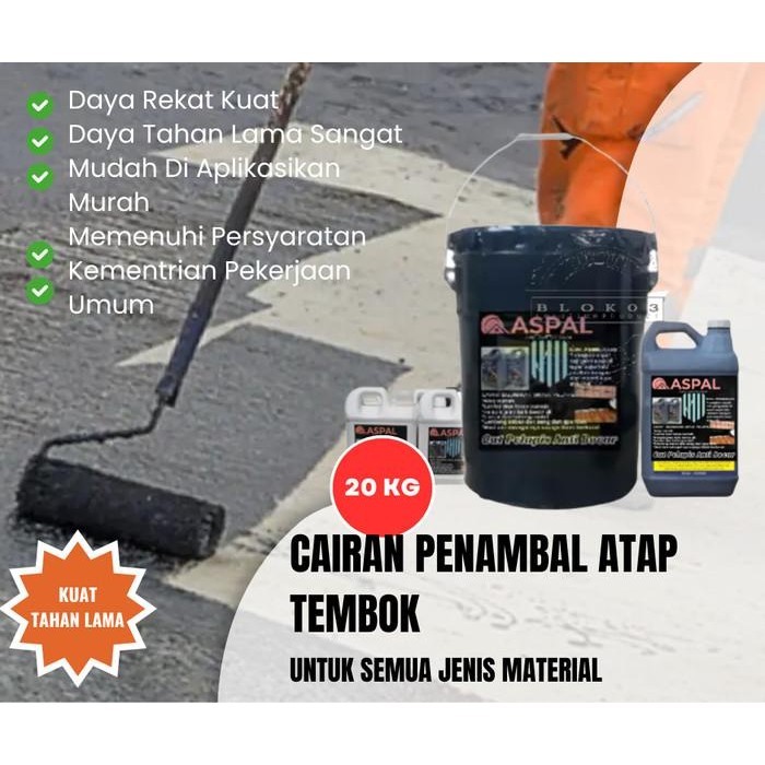 Jual Waterproofing Anti Bocor Aspal Cair Cat Pelapis Dak Beton Lantai