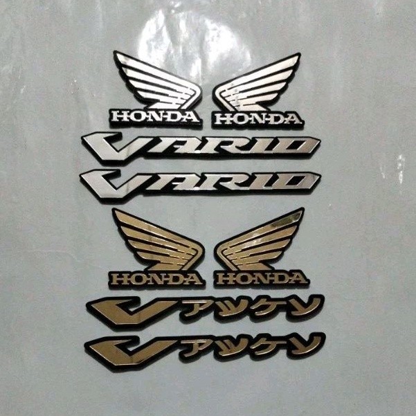 Jual Emblem Vario Akrilik 3D Vario Kanji 2 Pcs Shopee Indonesia