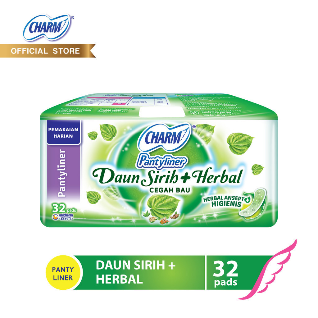 Jual Charm Pantyliner Daun Sirih Herbal Pads Shopee Indonesia