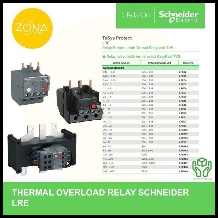 Jual HOT DEAL THERMAL OVERLOAD RELAY SCHNEIDER LRE355 LRE 355 30 40A