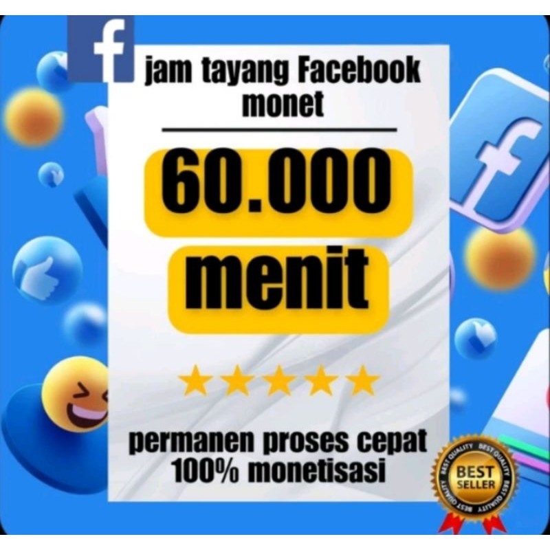 Jual Jam Tayang Facebook Permanen Syarat Monetisasi Aman Permanen