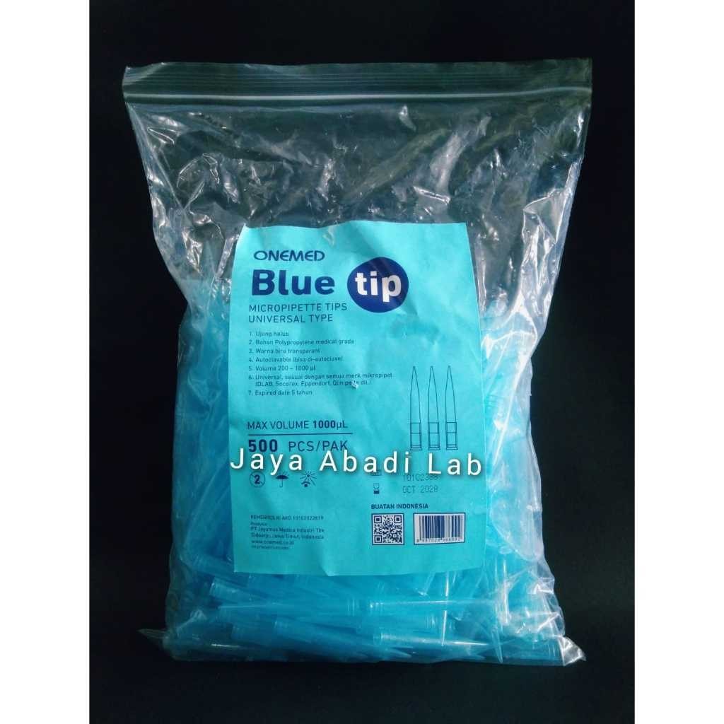 Jual Blue Tips Tip Biru Micropipette Mikropipet Pak 1000 UL 1 Ml Isi