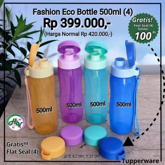 Jual Botol Tupperware Fashion Eco Bottle 500ml Shopee Indonesia