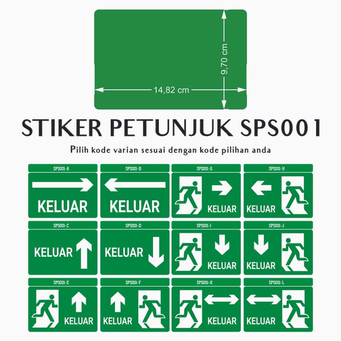 Jual Wall Stiker Petunjuk Tanda Arah Panah Wall Sticker Dinding