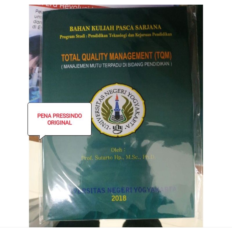 Jual Buku Total Quality Management TQM Manajemen Mutu Terpadu Dibidang