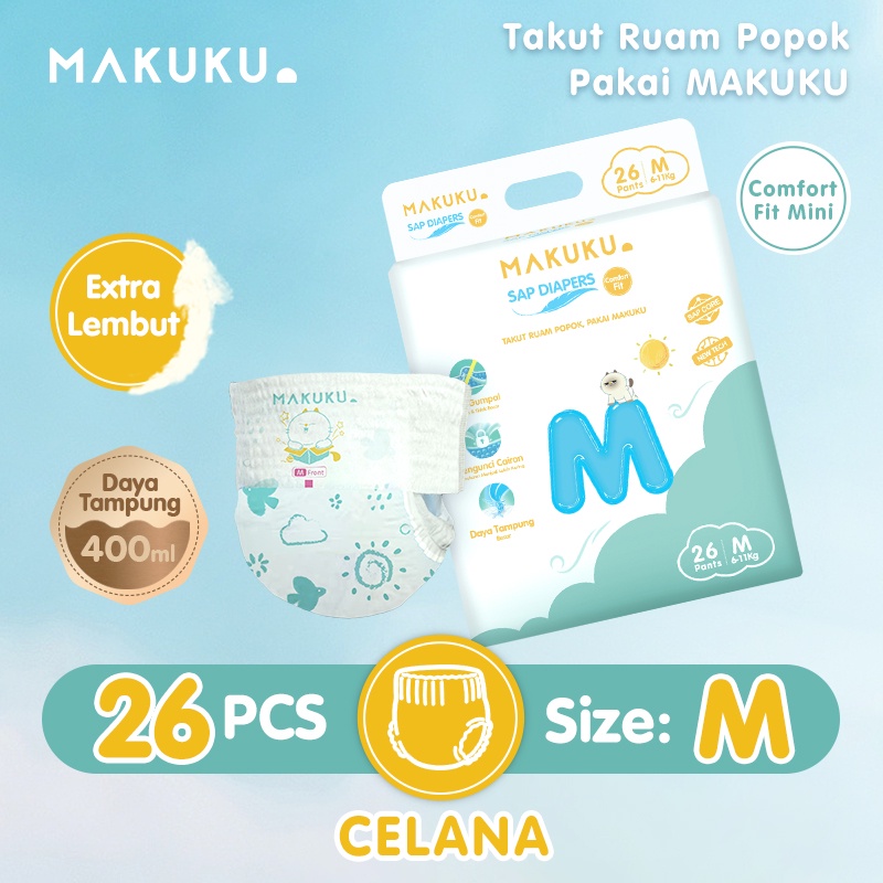 Jual Makuku Sap Diapers Comfort Fit Mini Pants M Popok Bayi Anti