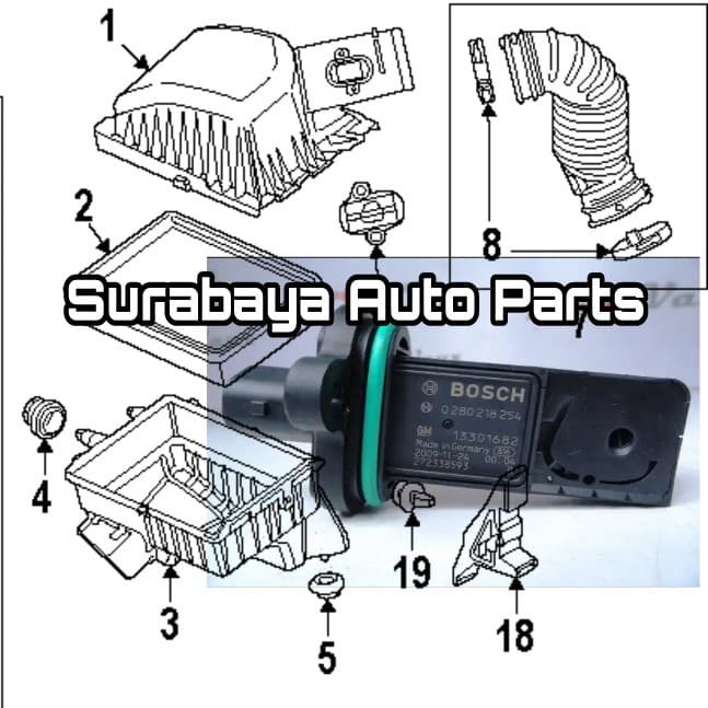 Jual Sensor Map Mass Air Flow Chevrolet Aveo Sonic Best