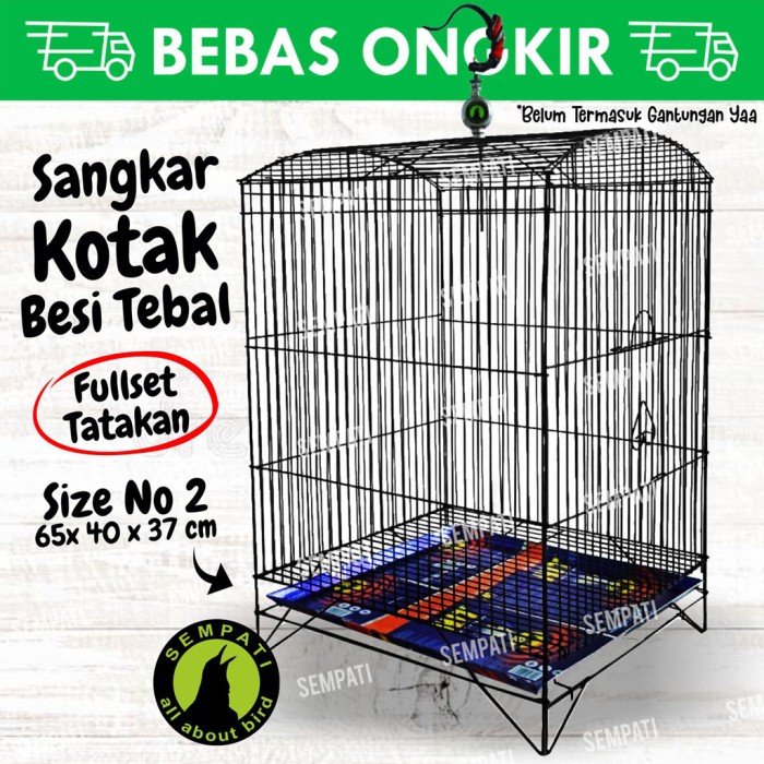 Jual Sangkar Kandang Kotak Besi Lipat No Sangkar Burung Kacer Kenari