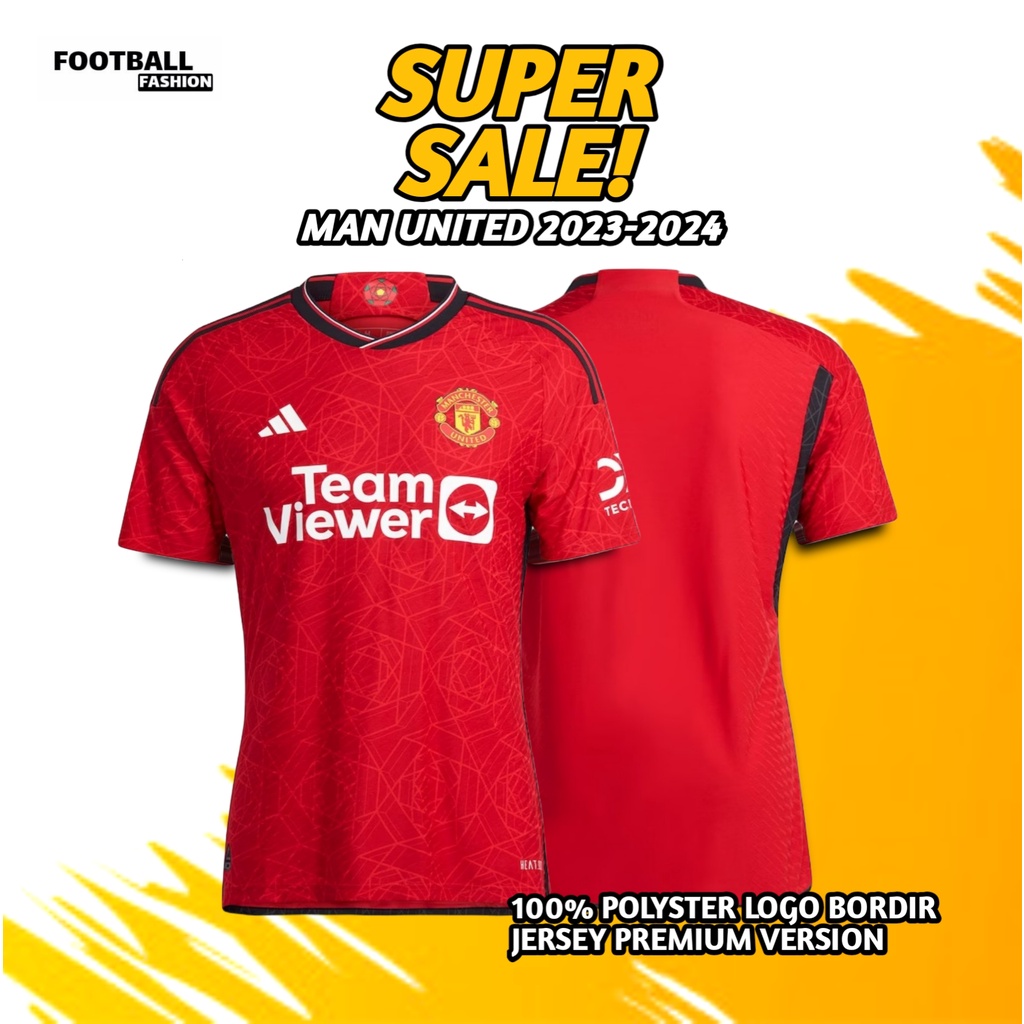 Jual Jersey Bola M U United Home Supporter Version Red