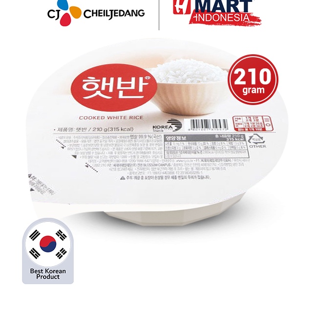 Jual GQWR0827 HMART CJ Hetbahn Cooked White Rice Nasi Putih Instan