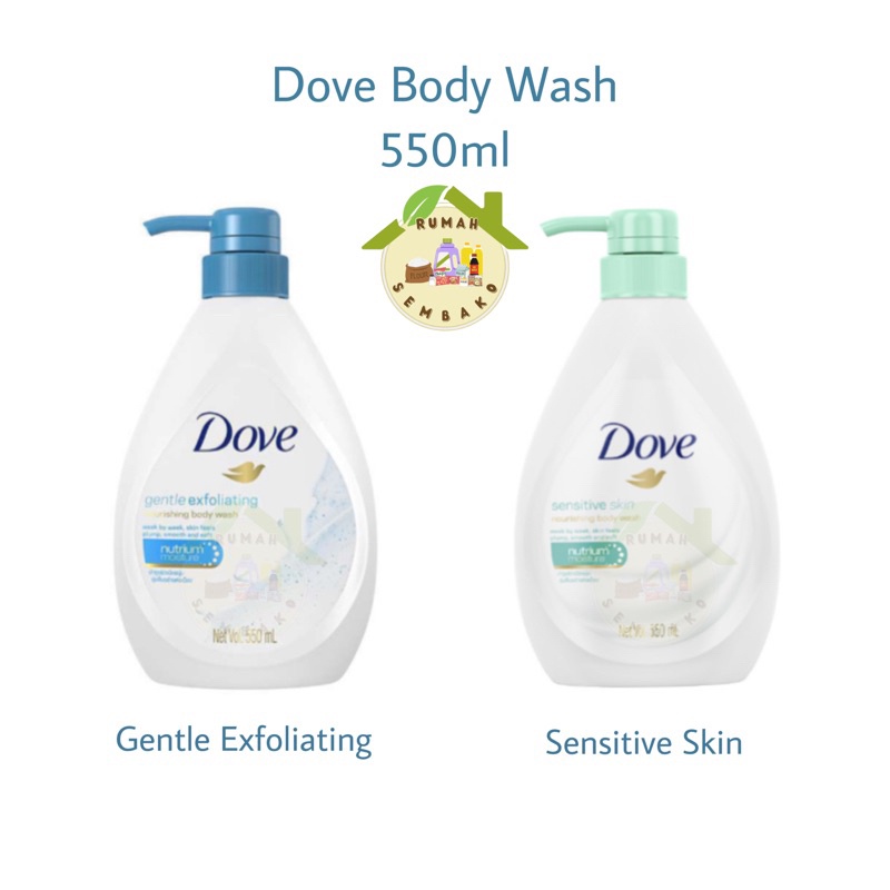 Jual Dove Body Wash Gentle Exfoliating Sensitive Skin 550Ml Sabun