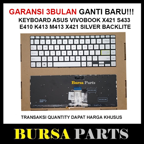 Jual Keyboard Laptop Asus Vivobook X S E Silver Backlite