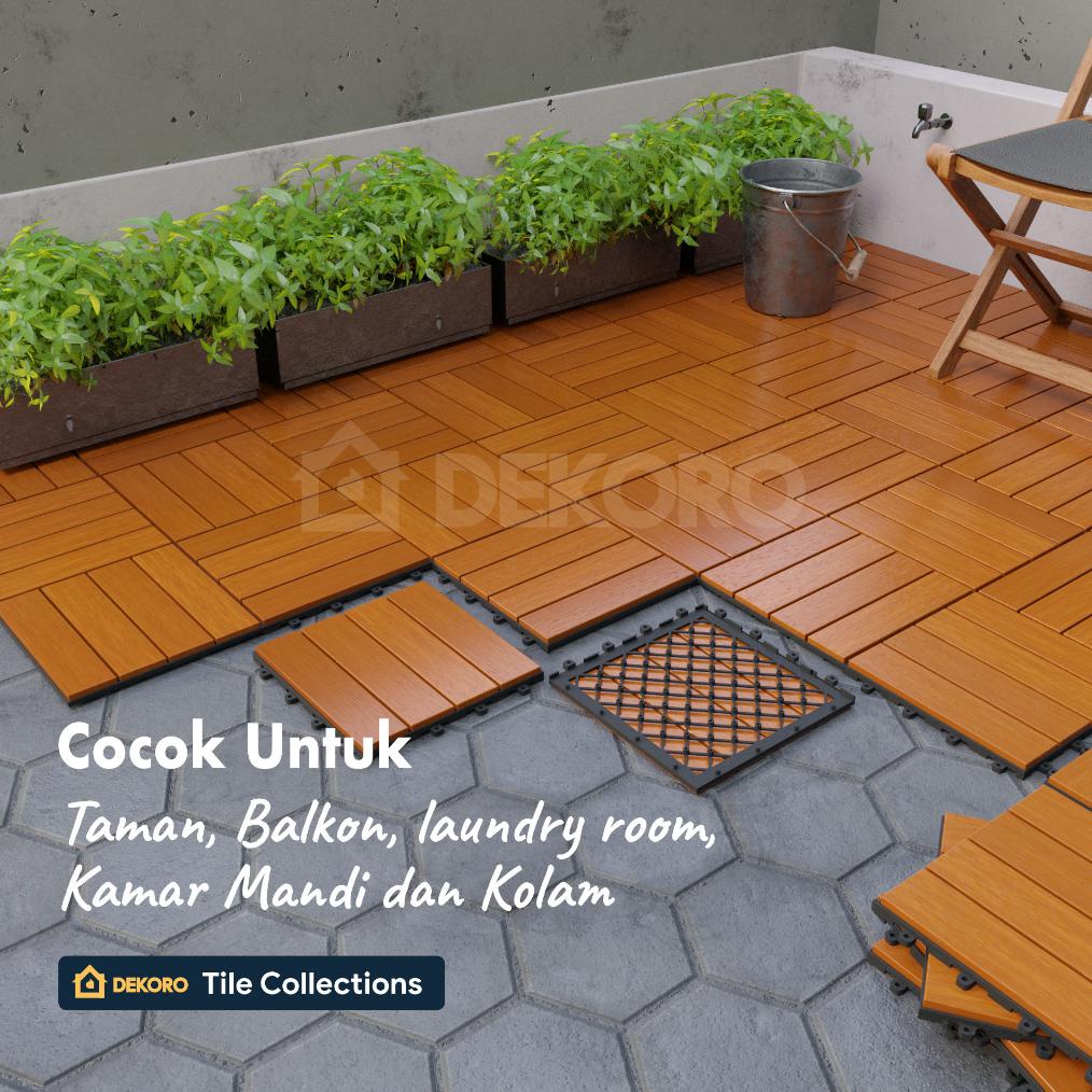 Jual Promo Lantai Kayu Decking Tile Parket Outdoor Dekoro Tile