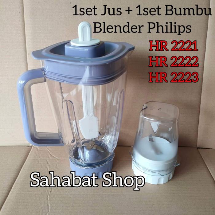 Jual FULLSET PISAU GELAS JUS BUMBU BLENDER PHILIPS HR 2221 2222 2223