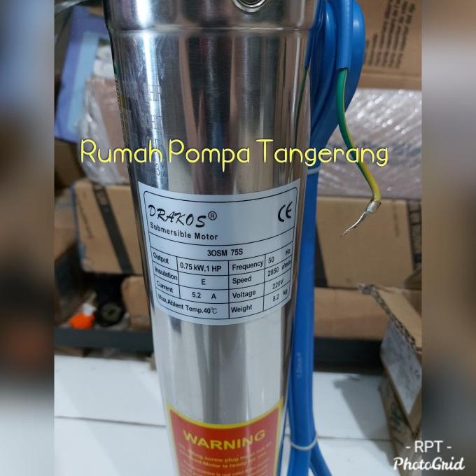 Jual Motor Dinamo Mesin Pompa Satelit Drakos 1Hp Casing Pipa 3 Inch