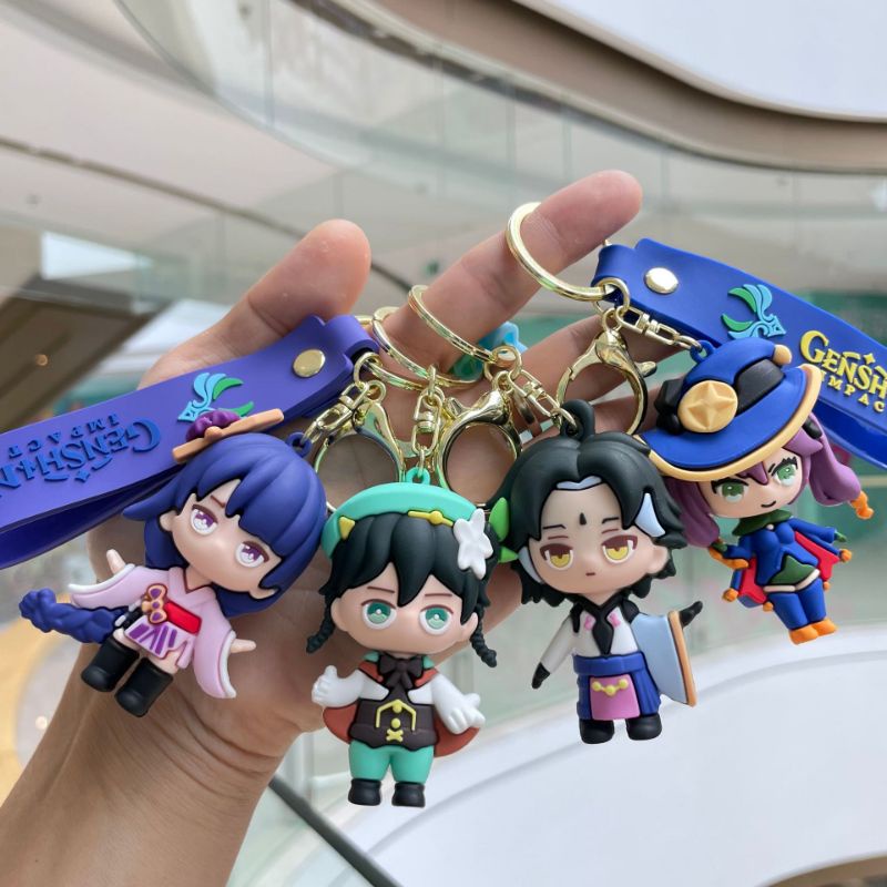 Jual Gantungan Kunci Keychain Charakter Genshin Impact Chibi Lucu