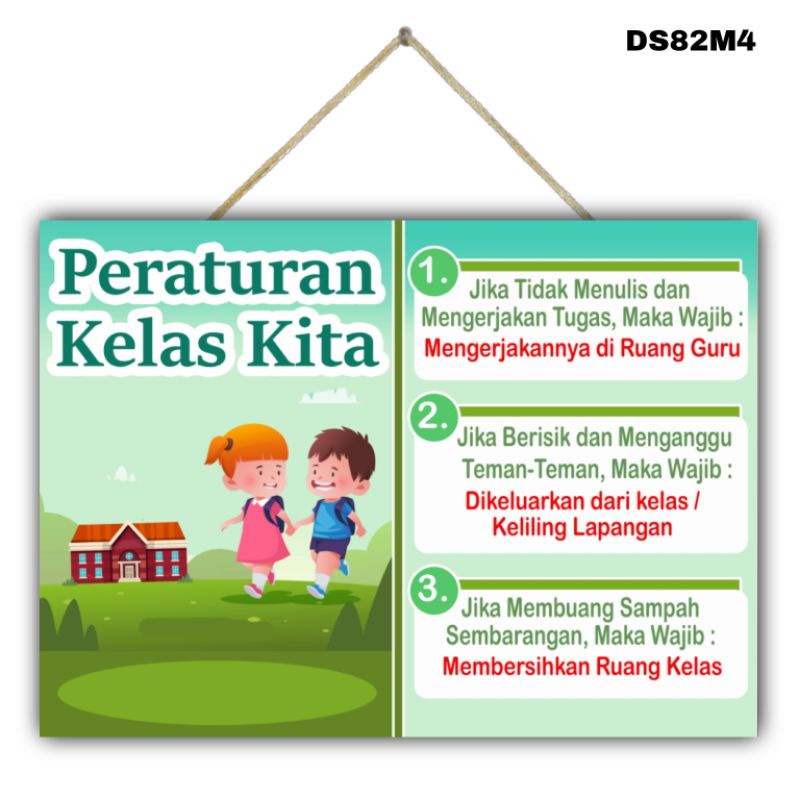 Jual Hiasan Dinding Poster Peraturan Kelas Kita Jumbo Size X Cm