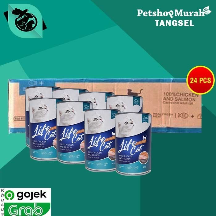 Jual Jual Makanan Kucing Wet Food Kaleng Life Cat Dus 24 PCS 400GR