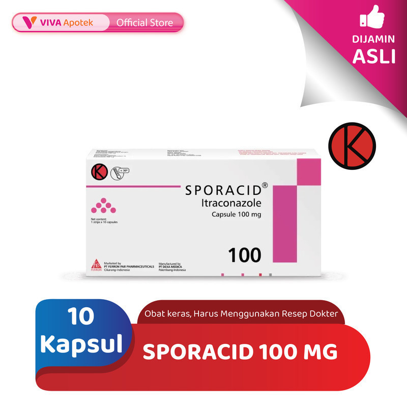 Jual Sporacid Mg Itraconazole Infeksi Jamur Kapsul