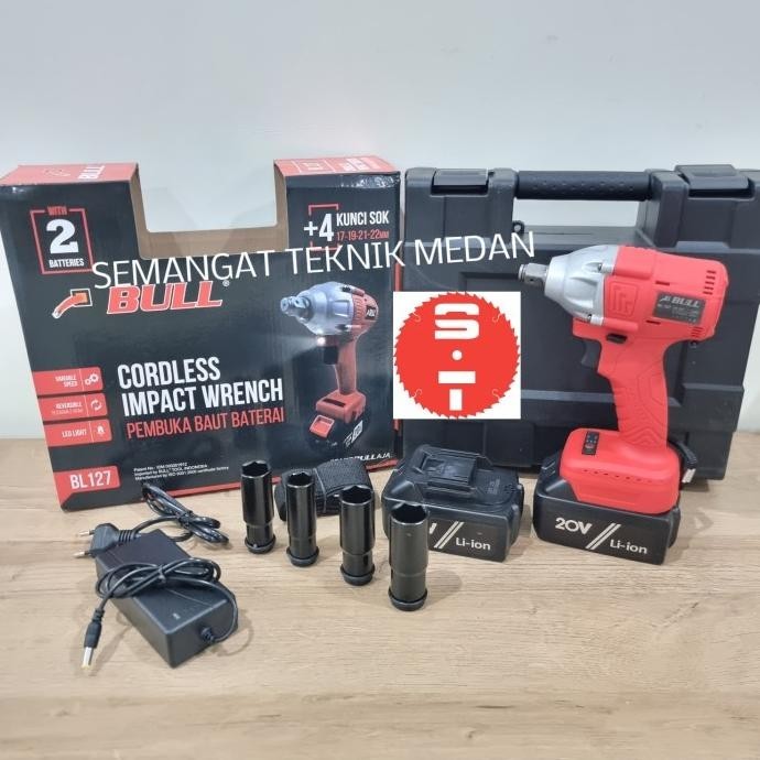 Jual Bl Cordless Bor Baterai Buka Roda Baut Impact Wrench V