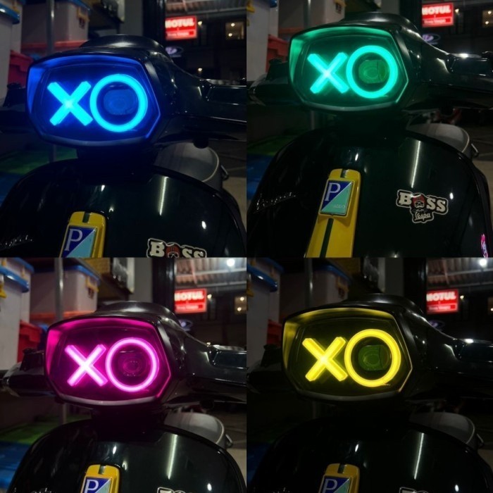 Jual Headlamp LED Daymaker Race Boy XO Vespa Sprint RGB Color Ori