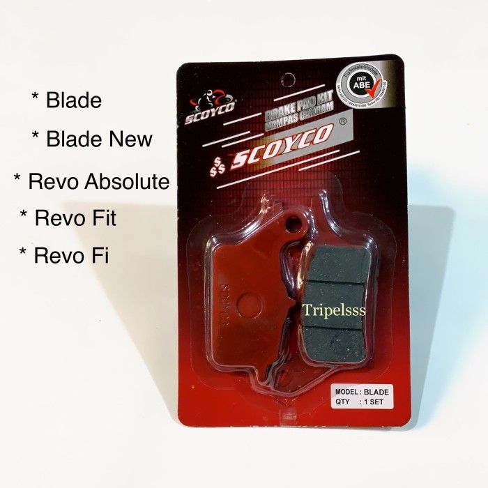 Jual Dispad Kampas Rem Depan Blade Revo Absolute Revo Fi Supra X 125