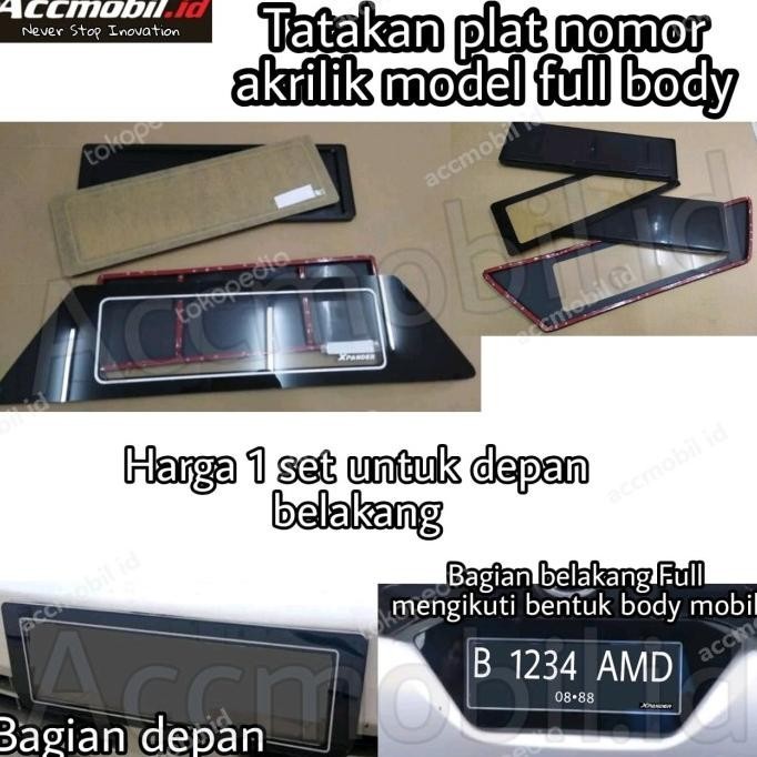 Jual Plat Nomor Mobil Frame Plat Nomor Akrilik Model Full Body Custom