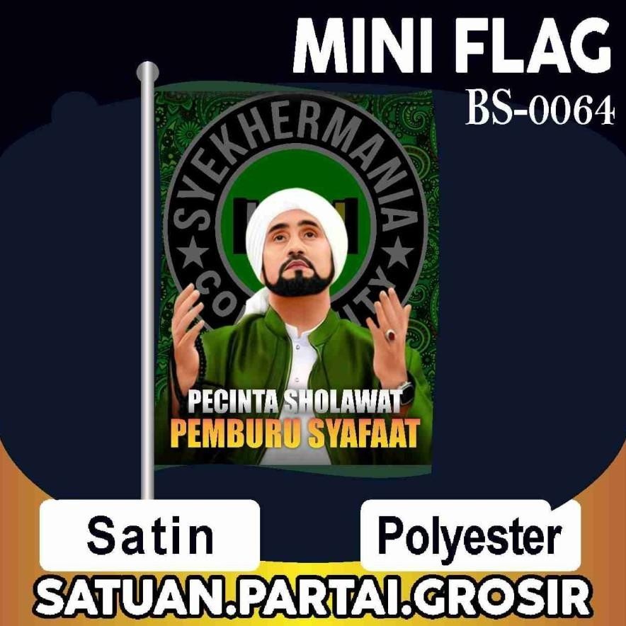 Jual Cetak Umbul Umbul Kain Syekhermania Pecinta Sholawat Bendera