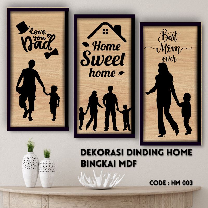 Jual Home Sweet Home Dekorasi Dinding Bingkai Mdf Hiasan Dinding Tema