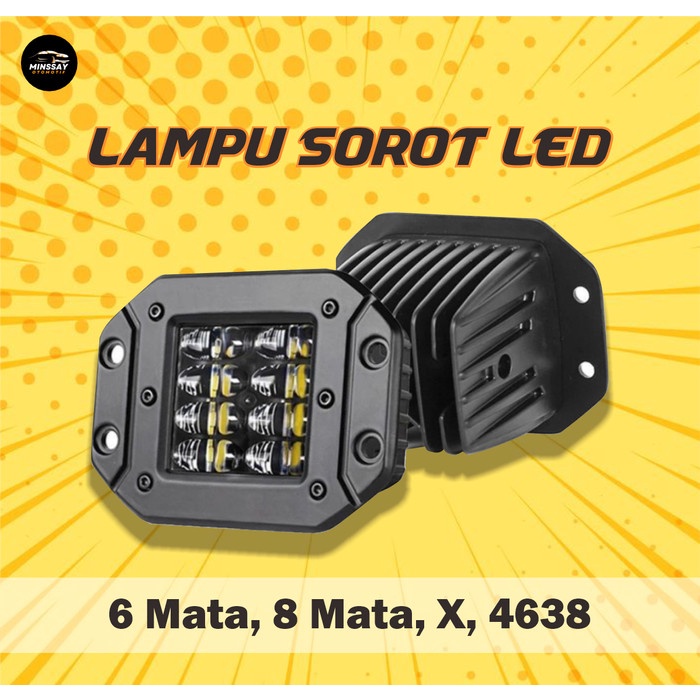 Jual Lampu Sorot Bemper Mata Lensa Watt Spot Beam Led Bar Offroad