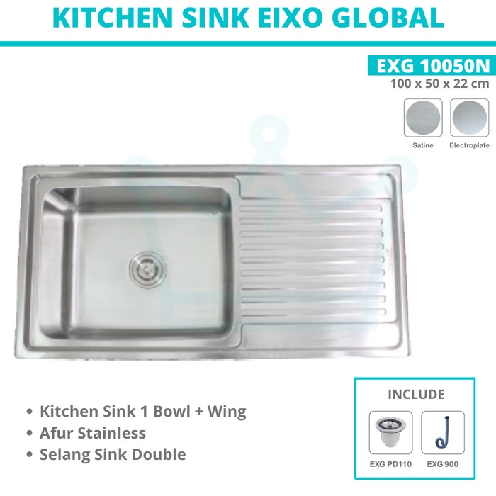 Jual WarkopShop KITCHEN SINK BAK CUCI PIRING EIXO GLOBAL EXG 10050N