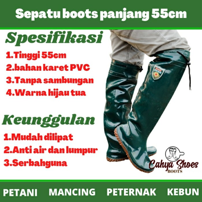 Jual Sepatu Boot Karet Sawah Mancing Kebun Ladang Shopee Indonesia