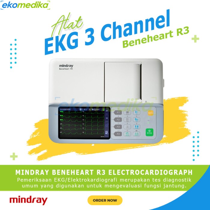 Jual Ekg Channel Mindray Beneheart R Electrocardiograph Ecg Lead