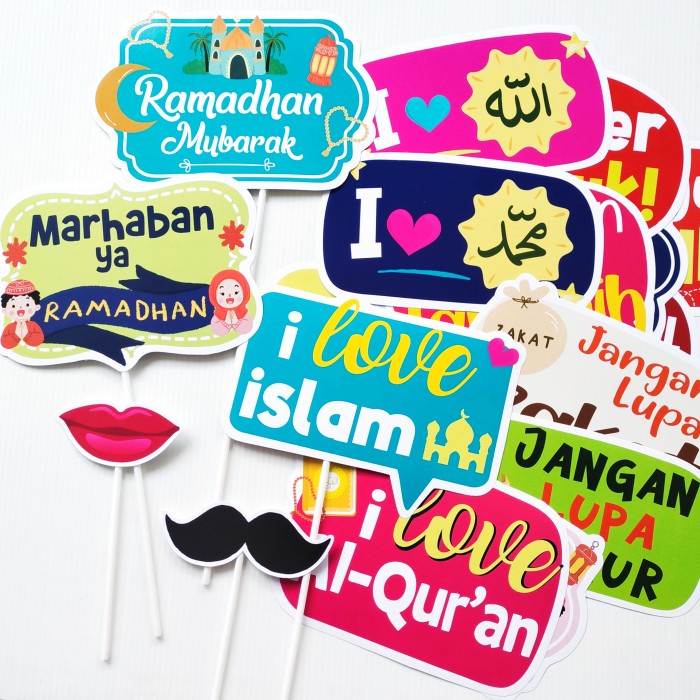 Jual Ramadhan Mubarak Bukber Pcs Fun Rops Photo Booth Dekorasi Idul