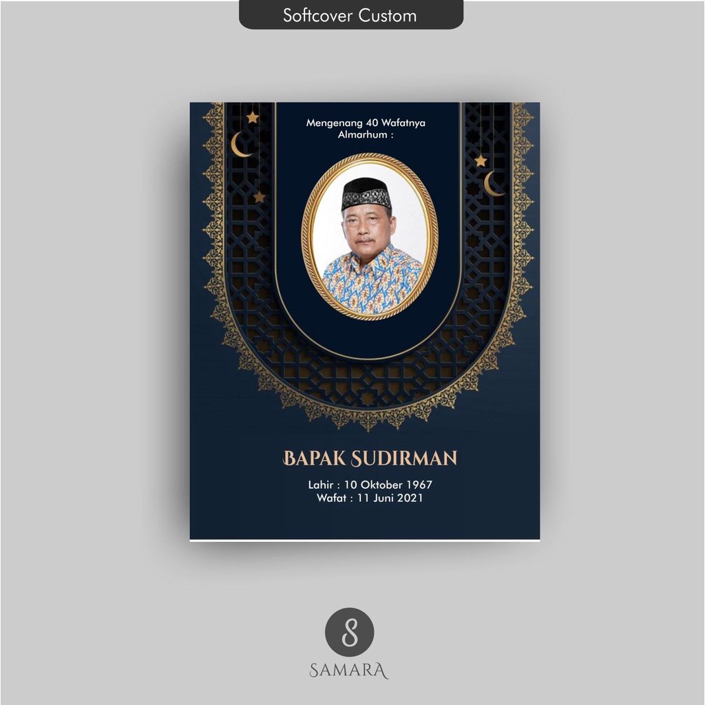 Jual CETAK BUKU YASIN DAN TAHLIL CUSTOM SOFTCOVER FOTO ALMARHUM 40 100