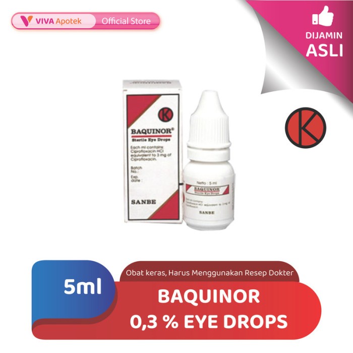 Jual Baquinor 0 3 Eye Drops Ciprofloxacin Infeksi Mata 5 Ml