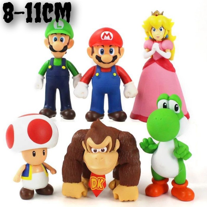 Jual Ni Ng Figure Mario Bros Luigi Yoshi Toad Princess Peach Shopee